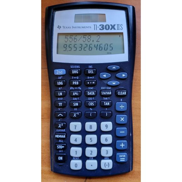 TI 30XIIS Texas Instruments Scientific Solar Calculator with Slip Case Cover - Picture 1 of 4